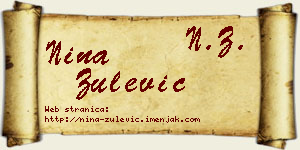 Nina Zulević vizit kartica